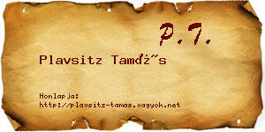 Plavsitz Tamás névjegykártya